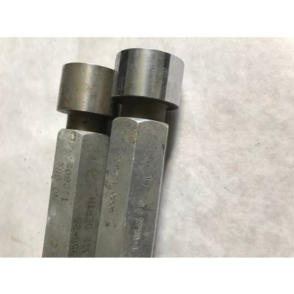 LOT 2 CHROMIUM INSPECTION GAGE GO NO GO PLUG GAUGE 1.2524 1.2605,ET