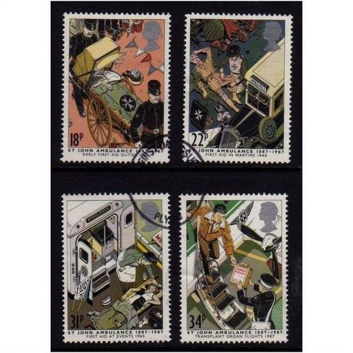 Great Britain 1987 St John Ambulance Used SG 1359-1362 Sc 1180-1183 stamp
