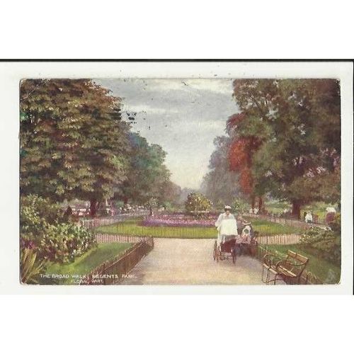 7194 LONDON Regents Park Broad Walk Tuck Oilette Postcard