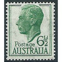 Australia 1952 SG250 6 1/2d Emerald Green Mounted Mint .. ..