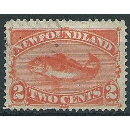 Newfoundland 1887 SG51 2c Orange-Vermillion Fine/Very Fine Used ....