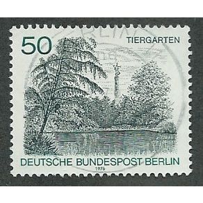 BERLIN - 1976 50pf 'BERLIN VIEWS - TIERGARTEN ' FINE USED (EBID42-355)