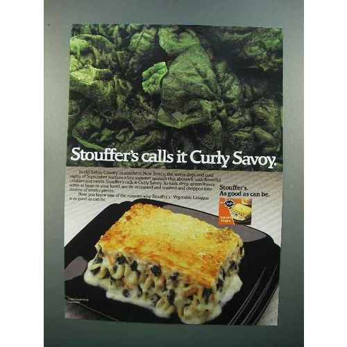 1986 Stouffer's Vegetable Lasagna Dinner Ad