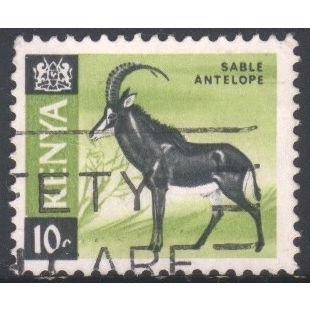 Kenya - 1966 - SG21 - 10c black/green - Sable Antelope - used