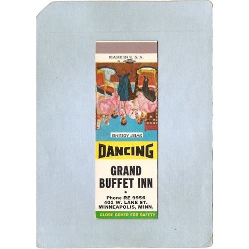 MN Minneapolis Matchcover Grand Buffet Inn 401 W Lake St Phone RE 9956 w/B~199