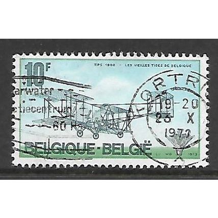 BELGIUM 1973 10F ERNEST TIPS BIPLANE 1908 SG2312 FINE USED