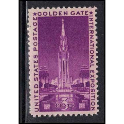 852 3c Golden Gate Expo Fine MNH U3198