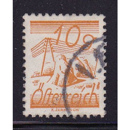 AUSTRIA 1925 10g VALUE USED SG576