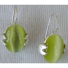 Green peridot earrings
