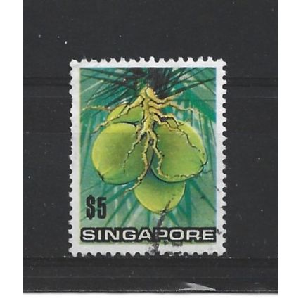 Singapore.SG223 $5 Coconut.Fine Used.Jun25