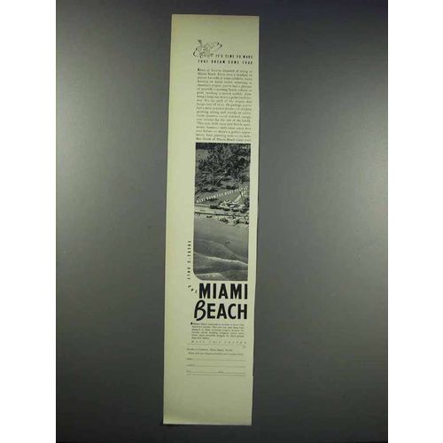 1938 Miami Chamber of Commerce Ad - Dream Come True