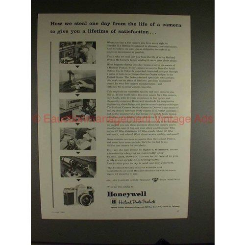 1960 Heiland Pentax H-2 Camera Ad - One Day From Life!