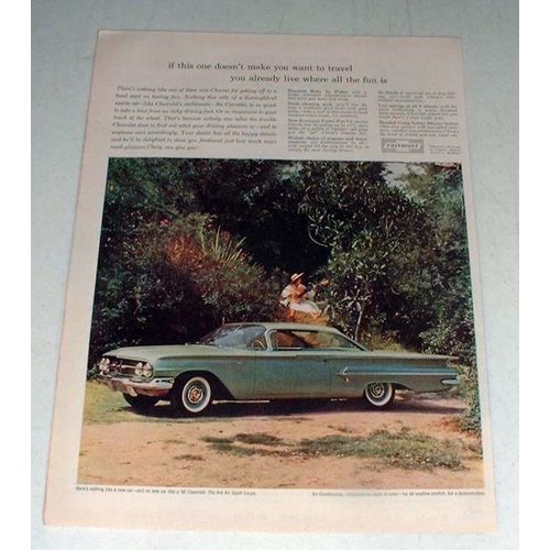 1960 Chevrolet Bel Air Sport Coupe Car Ad