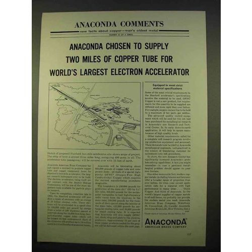 1963 Anaconda Copper Ad - Electron Accelerator