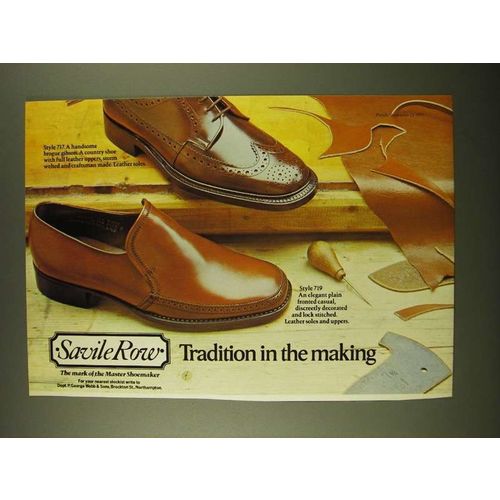 1977 Savile Row Shoes Ad - Style 717 and Style 719