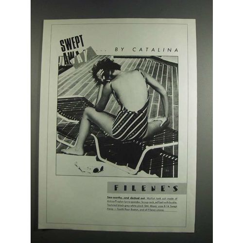 1984 Filene's Catalina Maillot Tank Swim Suit Ad