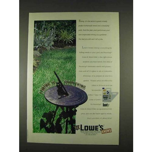 1996 Lowe's Roundup Grass & Weed Killer Ad