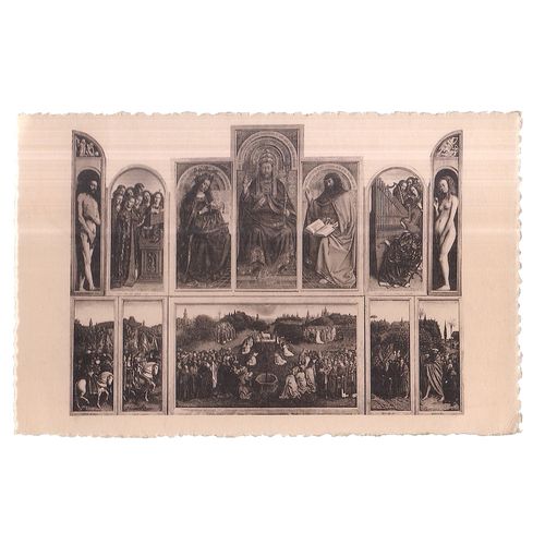 ST. BAAFSKERK, GENT, (Ghent) BELGIUM. used vintage postcard 1952 postmark =