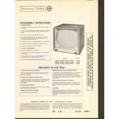 DUMONT chassis RA-34x TV television receiver Sams Photofact manual
