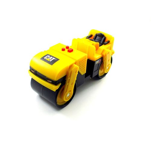 Caterpillar Asphalt Drum Compactor, Yellow Construction Vehicle