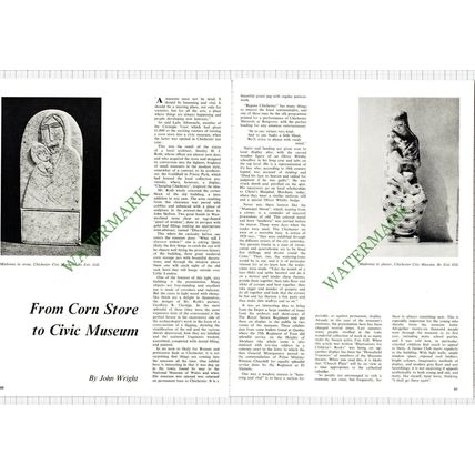 9488) Chichester City Museum Sussex Stanley Roth -1965 Article