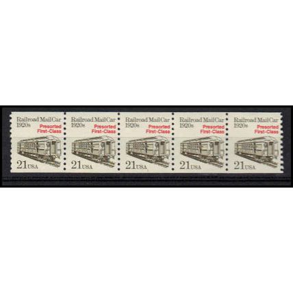 2265 21c Mail Car Fine MNH Dry Gum PNC 1/5 X1179