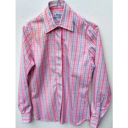 NEW UNWORN WOMENS TURNBULL & ASSER MULTI CHECK COLOUR L/S SHIRT SIZE UK10- US 6