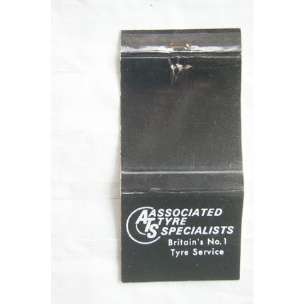 Matchbook Cover - Associated Tyre Specialists - Black