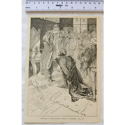 Vintage engraving: Bethrothal of the Princess Isabella to Richard