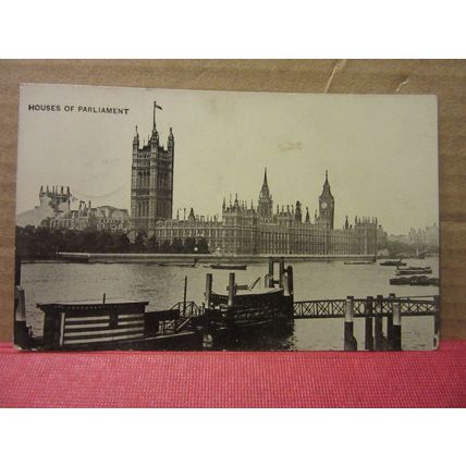 HOUSES OF PARLIAMENT, LONDON . used antique postcard by Auto-photo 1909 pm /