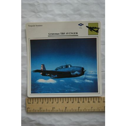 Grumman TBF Avenger - USA - Torpedo Bomber - Collectors Club Card