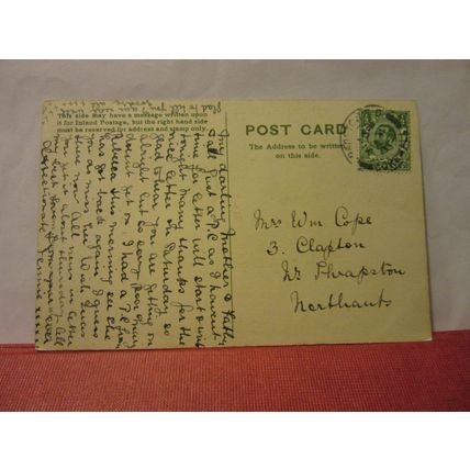 on my shoulders humour used antique postcard 1911 pm #