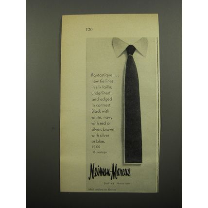 1955 Neiman-Marcus Ties Ad - Fantastique