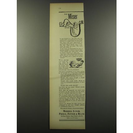 1955 Merrill Lynch Ad - The Miser