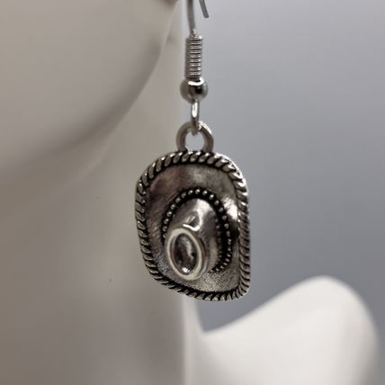 Earrings Western 5 pair Silver Tone #739