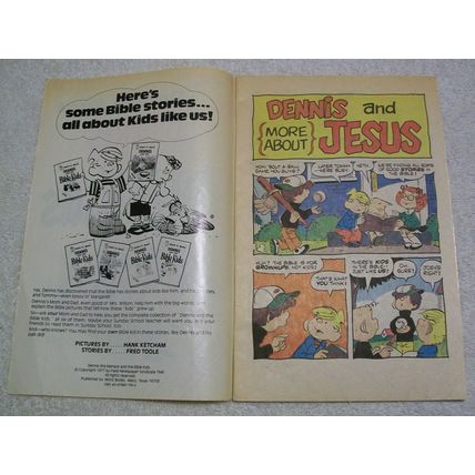 Dennis The Menace Bible Kids #6 Comic Book 1977 Bronze Age More About Jesus