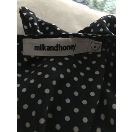 Milk and honey polka dot dress women size 8