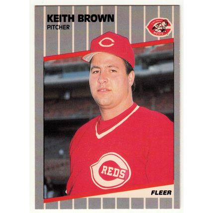 1989 Fleer baseball Keith Brown rookie card #154 - RC