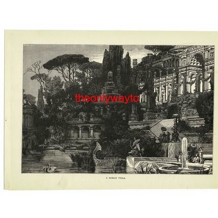 Roman Villa, Book Illustration (Print), 1888