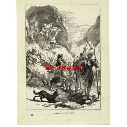 Teutons On The March, Book Illustration (Print), 1888