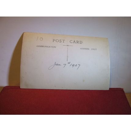 A LARGE FLORAL GRAVE, UNKNOWN PERSON 1927.. unused vintage postcard real photo =