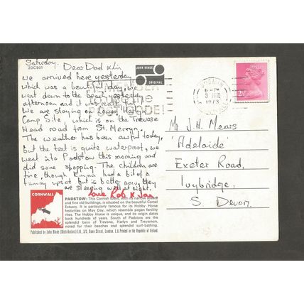 Postcard Cornwall Padstow John Hinde 2DC501 Harlyn Bay