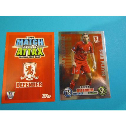 Jonathan Woodgate Star Player Middlesbrough - Match Attax 2007/08 Football Card