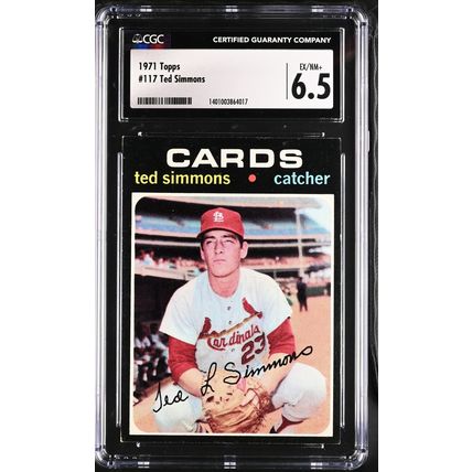 1971 Topps Ted Simmons Rookie #117 CGC 6.5 P1365