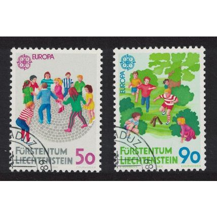Liechtenstein Europa Children's Games 2v 1989 CTO SG#952-953