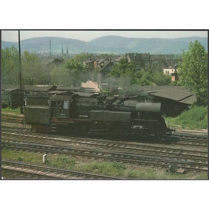 Deutsche Reichsbahn No 65.1049 at Saalfeld - Loco 100 Postcard