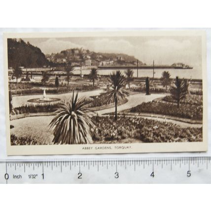 vintage postcard Abbey Gardens, Torquay