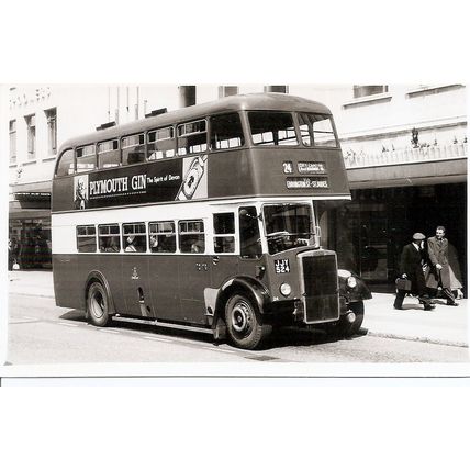 Black & White Photograph of Plymouth Corporation Transport - JJY 524