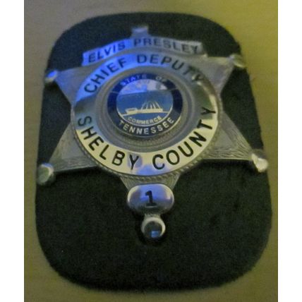 Elvis Presley "Chief" Deputy Sheriff Shelby County #1 Novelty Replica Badge