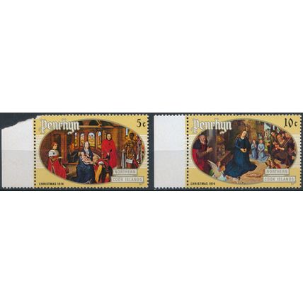 Christmas: 5c & 10c - Penrhyn Island 1974 - NM H - SG 72/3